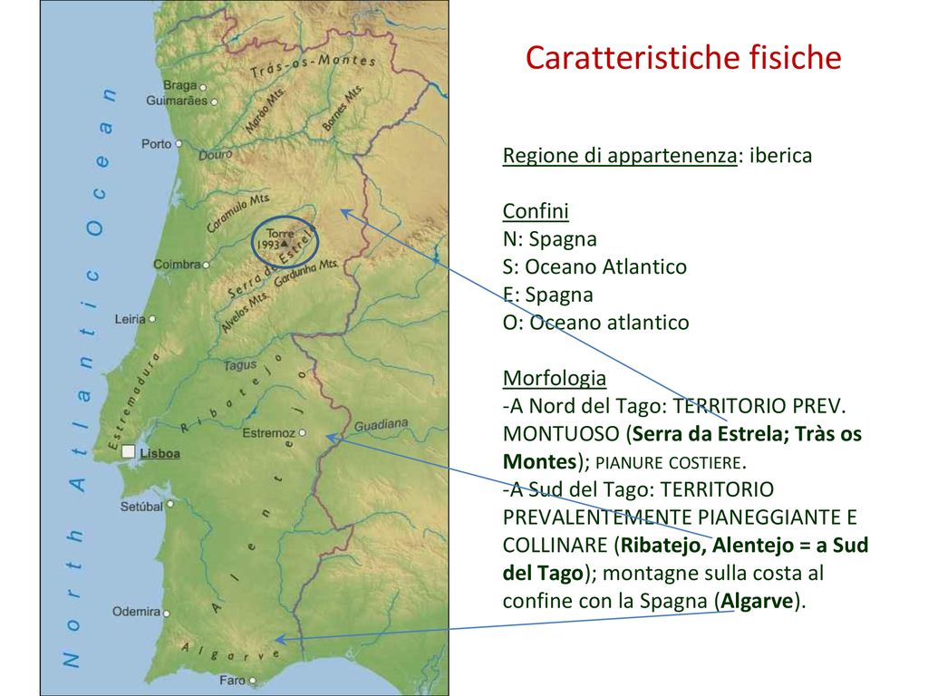 Cartina Geografica Fisica Portogallo